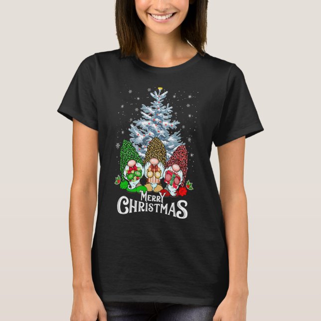 Camiseta Feliz Navidad Gnome Familia Navidad Niños adultos (Anverso)