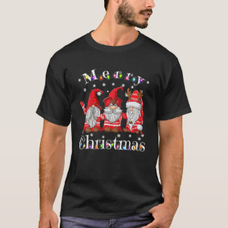 Camiseta Feliz Navidad Gnome Funny Familia Chicas de Navida