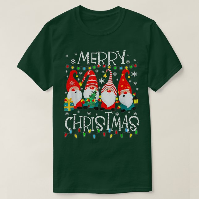 Camiseta Feliz Navidad Gnome Funny Family Xmas Kids Adul (Diseño del anverso)