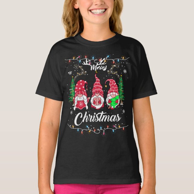 Camiseta Feliz Navidad Gnome Shirt Graciosa Familia Navidad (Anverso)