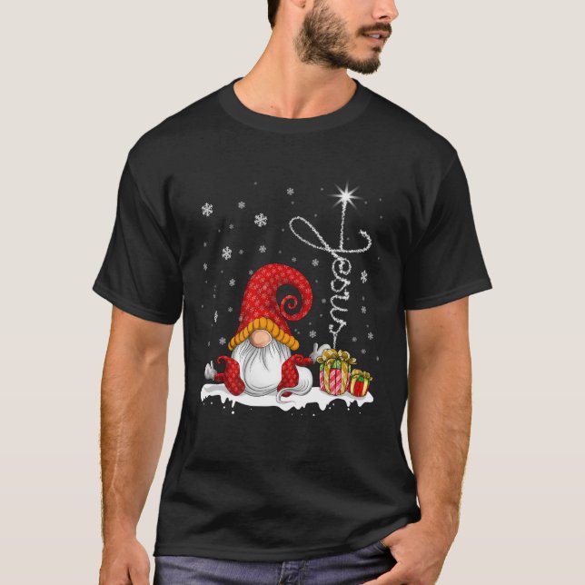 Camiseta Feliz Navidad Gnome Xmas Familia Hombres Mujeres (Anverso)