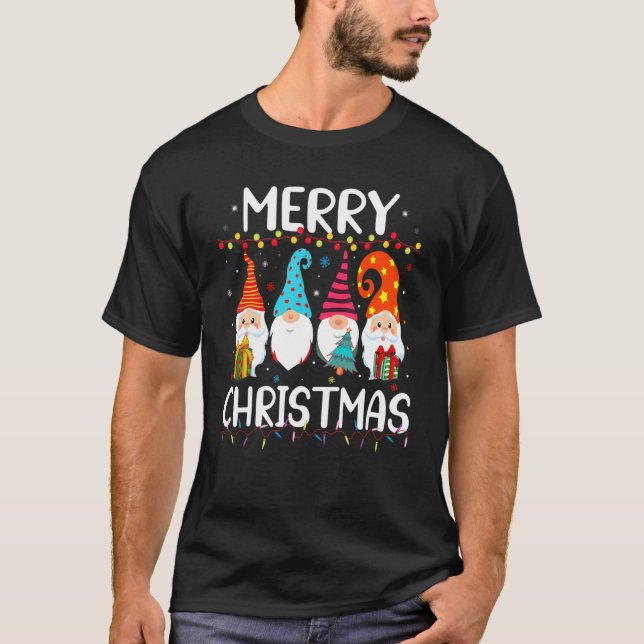 Camiseta Feliz Navidad Gnome Xmas Matanza Familia Grupo P (Anverso)