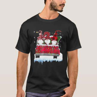 Camiseta Feliz Navidad Gnomes Camión Rojo Graciosos Gnomies