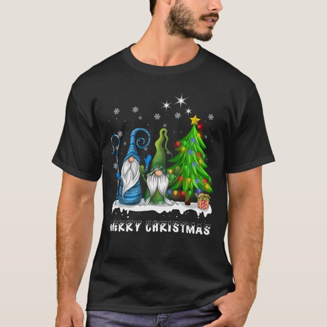 Camiseta Feliz Navidad Gnomes Navidad Familiares Hombres Mu (Anverso)