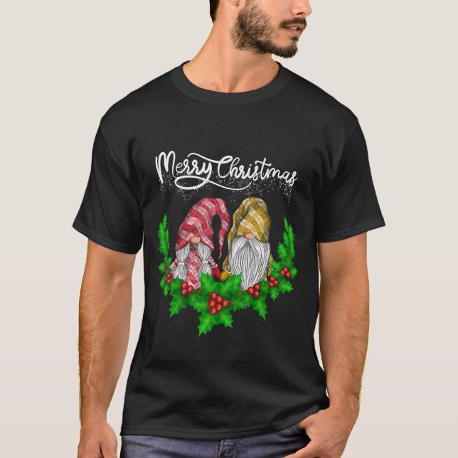 Camiseta Feliz Navidad Gnomes Navidad Familiares Hombres Mu (Anverso)
