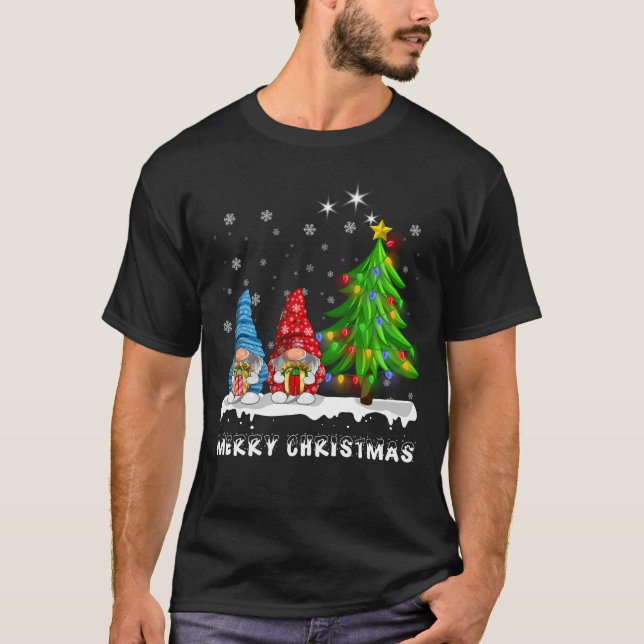 Camiseta Feliz Navidad Gnomes Navidad Familiares Hombres Mu (Anverso)