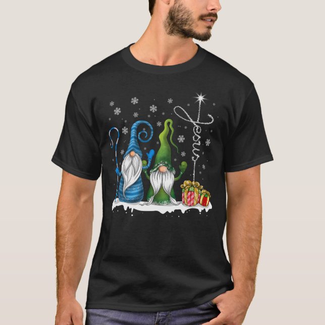 Camiseta Feliz Navidad Gnomes Navidad Familiares Hombres Mu (Anverso)
