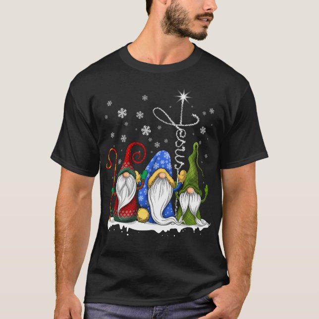 Camiseta Feliz Navidad Gnomes Navidad Familiares Hombres Mu (Anverso)