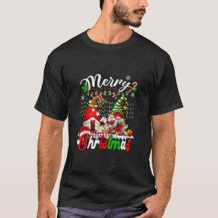 Camiseta Feliz Navidad Gnomes Vino Familia Vidrio Plaid Xma