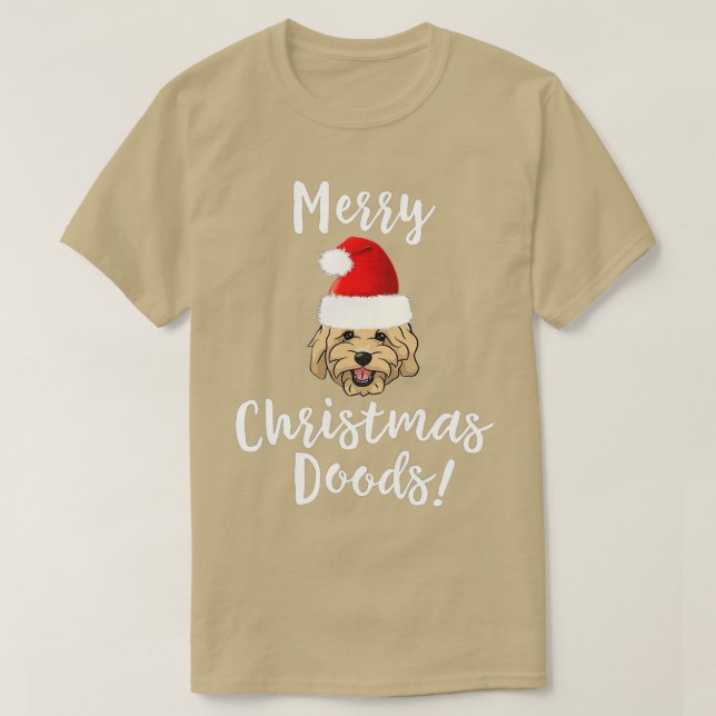 Camiseta Feliz Navidad Goldendoodle Perro Gracioso -gigapix (Diseño del anverso)