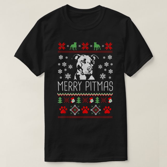 Camiseta Feliz Navidad Gracioso Pajama Para Perros (Diseño del anverso)