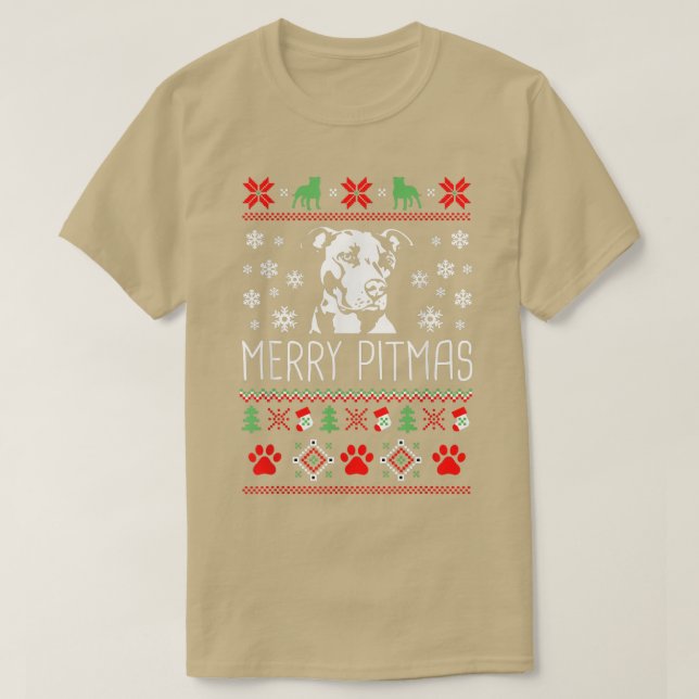 Camiseta Feliz Navidad Gracioso Pajama Para Perros (Diseño del anverso)