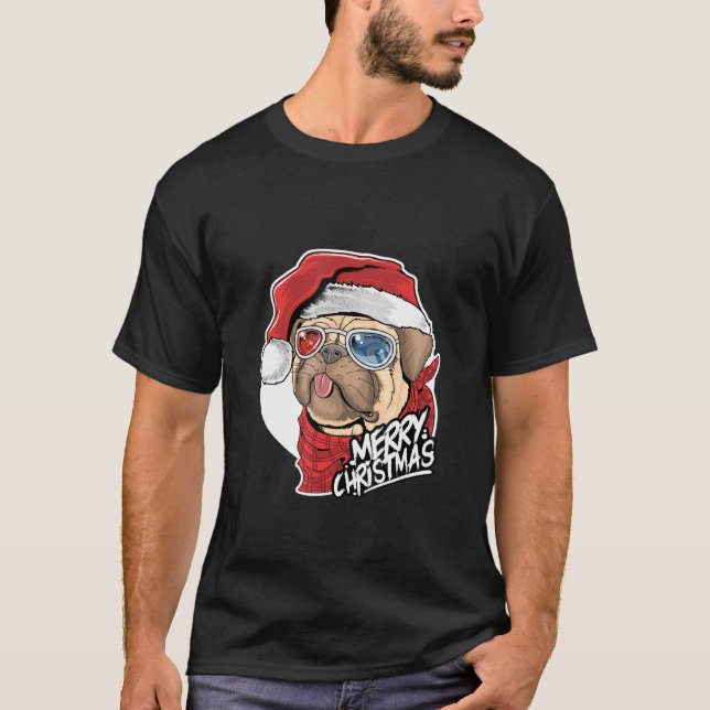Camiseta Feliz Navidad Guay Pug Dog Life (Anverso)