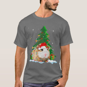 Camiseta Feliz Navidad Guinea Cerdo Árbol de Ornamentos de 