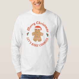 Camiseta Feliz Navidad Hagamos galletas con pan de jengibre