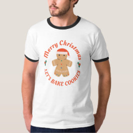 Camiseta Feliz Navidad Hagamos galletas con pan de jengibre