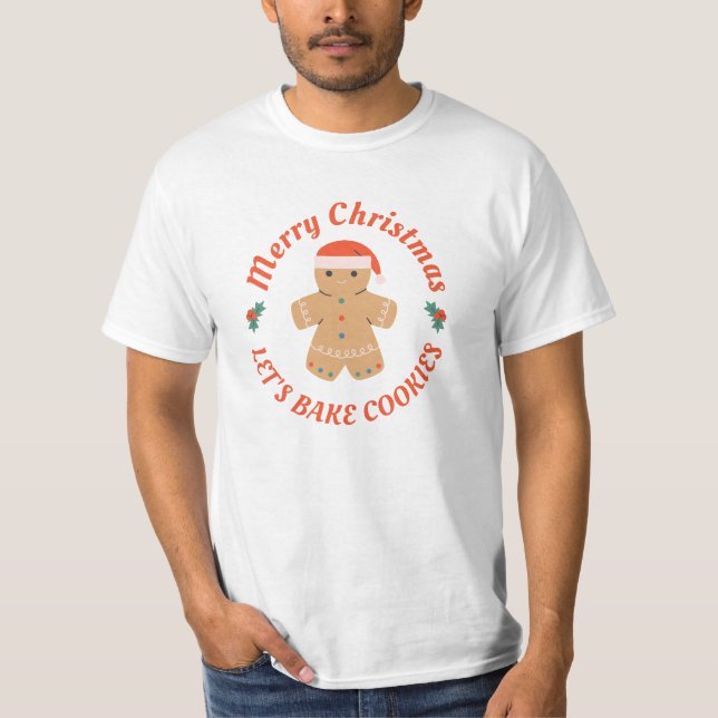 Camiseta Feliz Navidad Hagamos galletas con pan de jengibre (Anverso)