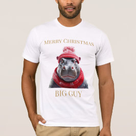 Camiseta Feliz Navidad Hippo beanie y bufanda Hoodie