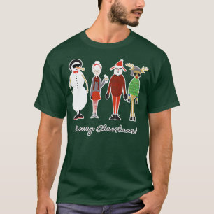 Camiseta Feliz Navidad Hipster Cute Santa Mrs.
