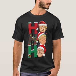 Camiseta Feliz Navidad Ho Ho Ho Ho Ho Trump Santa Light Nav