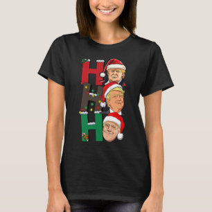 Camiseta Feliz Navidad Ho Ho Ho Ho Ho Trump Santa Light Nav