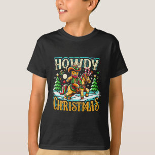 Camiseta Feliz Navidad Hombre de Pan de Jengibre Vaquero Ca