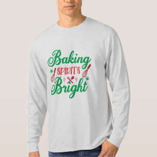 Camiseta Feliz Navidad Hornear Spirits Bright