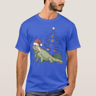 Camiseta Feliz Navidad Iguana Christmasree presenta chica