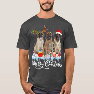 Camiseta Feliz Navidad Inglés Deslumbramiento Santa Light R
