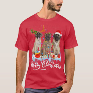 Camiseta Feliz Navidad Inglés Deslumbramiento Santa Light R
