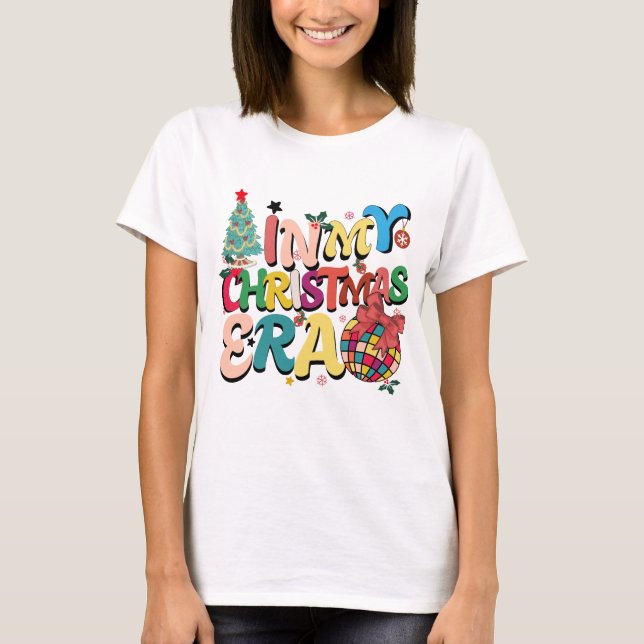 Camiseta Feliz Navidad Invierno Snowflake Vintage Navidad (Anverso)