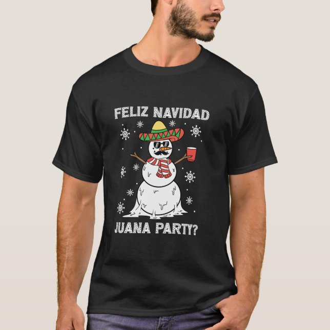 Camiseta Feliz Navidad Juana Fiesta Guay Regala Funny en Mé (Anverso)