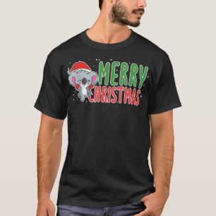 Camiseta Feliz Navidad Koala Bear Santa Claus Xmas
