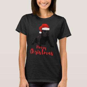 Camiseta Feliz Navidad Labrador Negro Labrador
