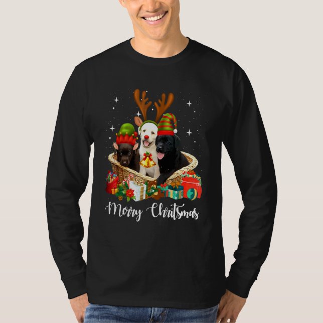Camiseta Feliz Navidad Labrador Retriever Perro Lindo (Anverso)