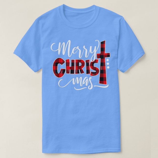 Camiseta Feliz Navidad Leopardo Búfalo Rojo Tapado Para Hom (Diseño del anverso)