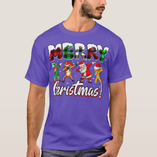 Camiseta Feliz Navidad Leopardo Búfalo Rojo Tapado Para Hom
