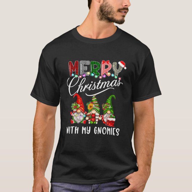 Camiseta Feliz Navidad Leopardo Búfalo Rojo Tocado con mi (Anverso)