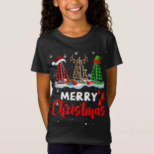 Camiseta Feliz Navidad LF Reindeer Santa Plaid Leopard S