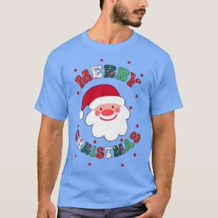 Camiseta Feliz Navidad lindo Papá Noel Familia C