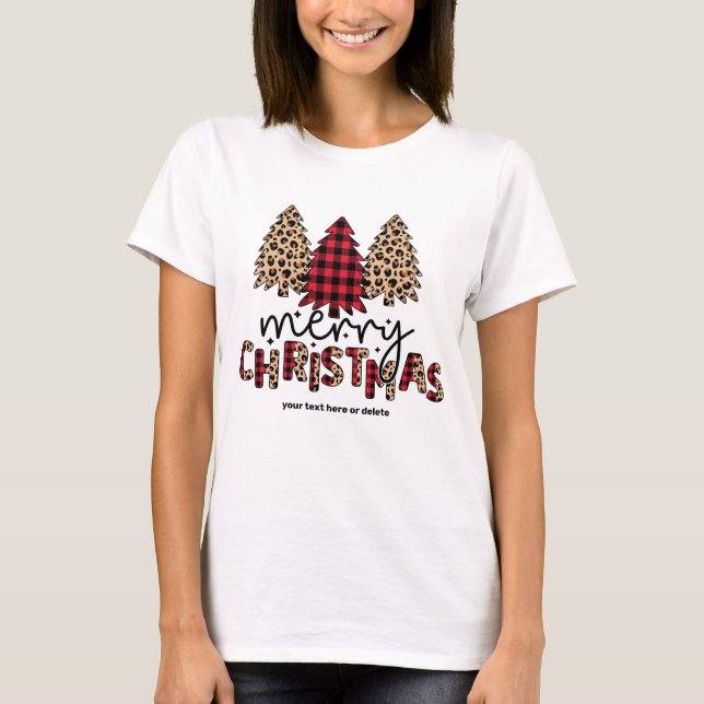Camiseta Feliz Navidad, lindo personalizado (Anverso)