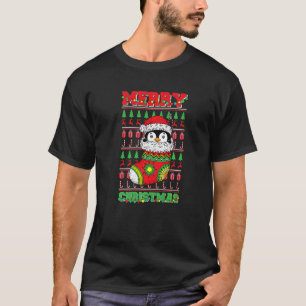Camiseta Feliz Navidad lindo pingüino Navidad feo 1