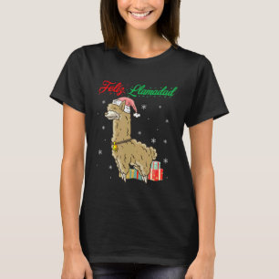 Camiseta Feliz Navidad Llamada Fa La Llama Alpaca C de felp