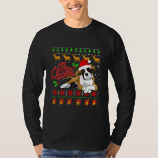 Camiseta Feliz Navidad Luces Ugly Boxer Navidad 