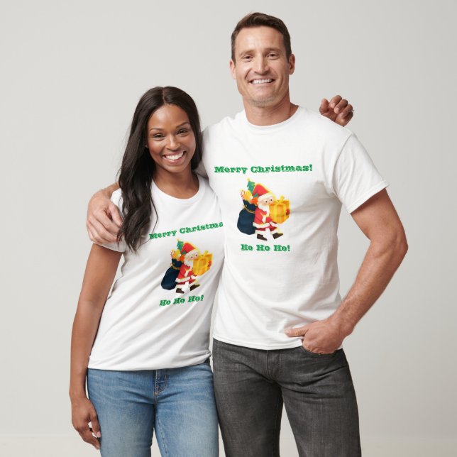 Camiseta Feliz Navidad Magia-Camiseta Impresa Deseos Alegrí (Unisexo)