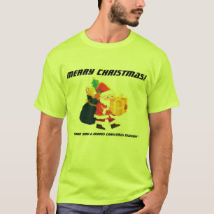 Camiseta Feliz Navidad Magic-Tee Green Handsome Super