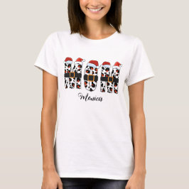Camiseta Feliz Navidad mamá nombre personalizado