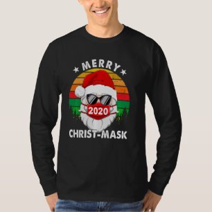 Camiseta Feliz Navidad Máscara 2020 Máscara de Papá Noel Pi