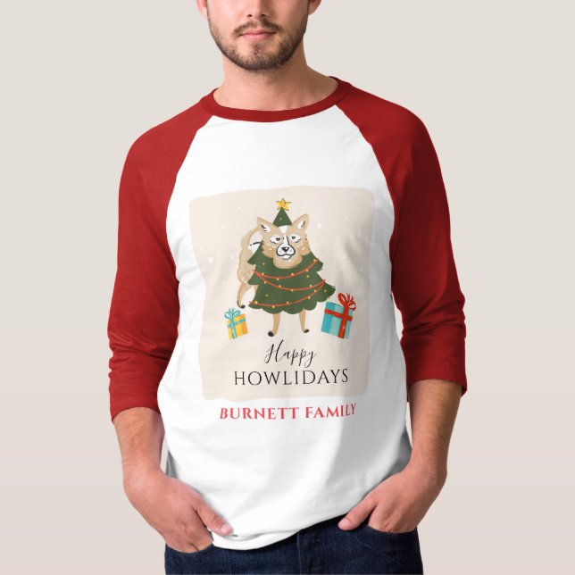 Camiseta Feliz Navidad Matando a la Familia Perro Howlidays (Anverso)