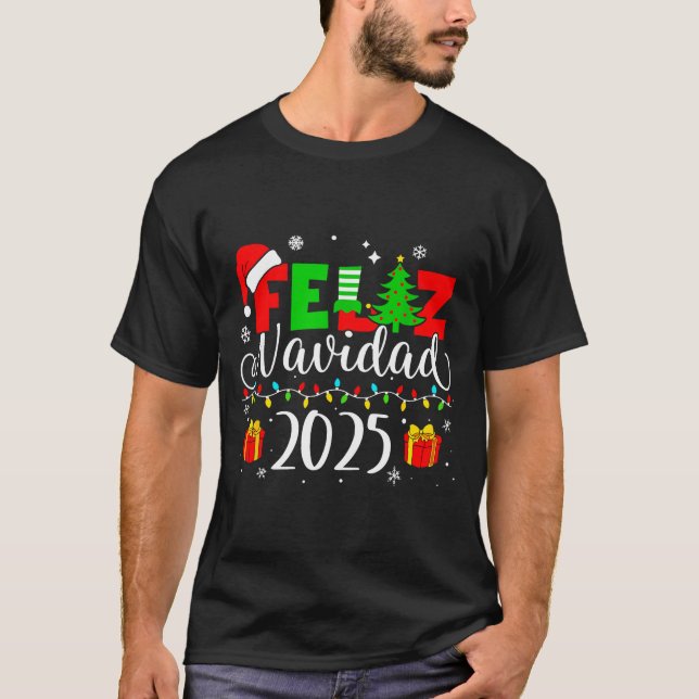 Camiseta Feliz Navidad Matching Family Spanish Christmas Me (Anverso)